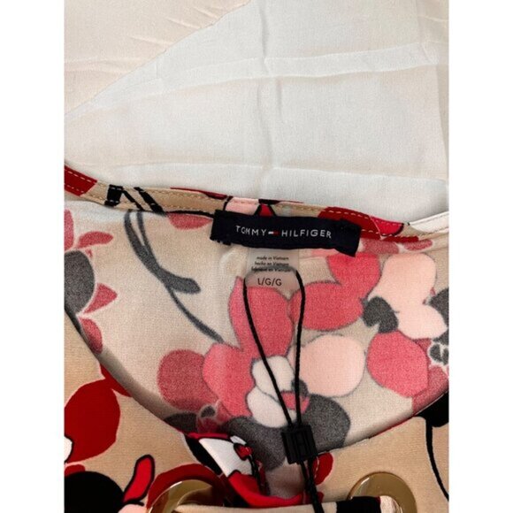 3 for $15 Tommy Hilfiger Sleeveless Clarice Floral Grommet Trim TOP, NWT L‎ - Picture 9 of 9